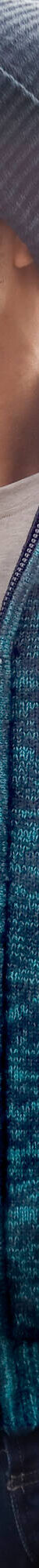 Gilet col montant zippé en tricot, corps doublé polaire (bleu canard mouliné) Gilet col montant zippé en tricot, corps doublé polaire (bleu canard mouliné)